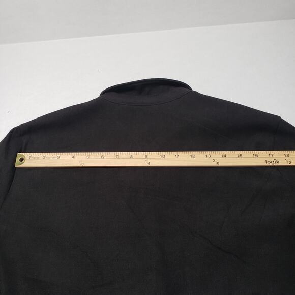 Go Destination Casual Button-Up Shirt Mens Large Gray Black Two Tone Long Sleeve - Picture 7 of 16